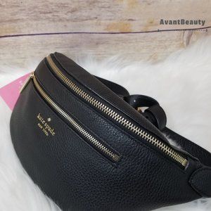 Kate Spade Belt Bag Leila Black Leather Fanny Bag